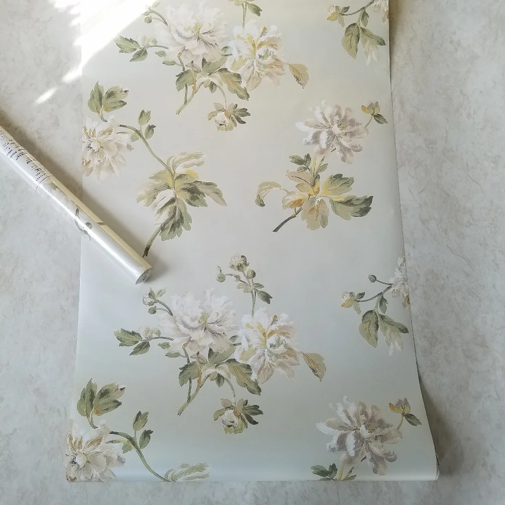 Wallpaper Handpainted Cream Rose